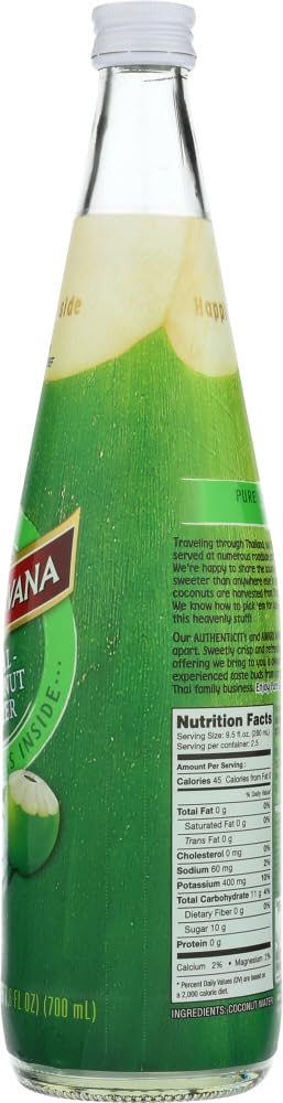 Taste Nirvana Coconut Water  23.6 Ounce Bottles  6 Count