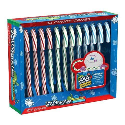 Jolly Rancher Assorted Candy Canes - Box Of 12