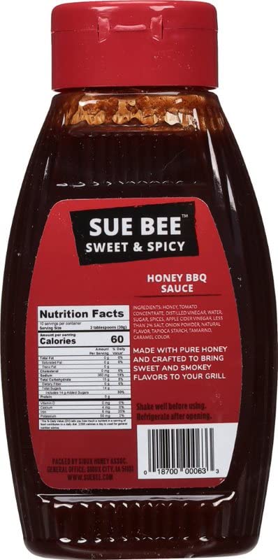 Sue Bee Sweet & Spicy Barbecue Sauce, Honey Bbq, 14 Ounce (Pack Of 1)
