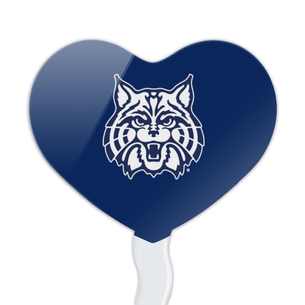 GRAPHICS & MORE Cupcake Picks Set of 6 - Acrylic Heart Decoration - University of Arizona - One Size