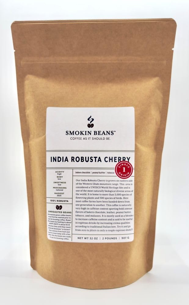 Smokin Beans 2-Pound Unroasted Green Arabica Coffee Beans, Specialty Grade, Fresh Current Crop, 32 Ounce Pack
