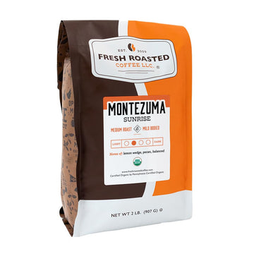 Fresh Roasted Coffee, Organic Montezuma Sunrise, 2 Lb (32 Oz), Medium Roast, Kosher, Whole Bean