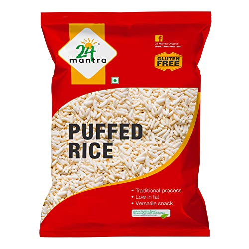 24 Mantra Organic Puffed Rice/Murmura/Ubbina Annam - 200gms | Pack of 1 | Chemical Free & Pesticides Free | Naturally Gluten-Fre