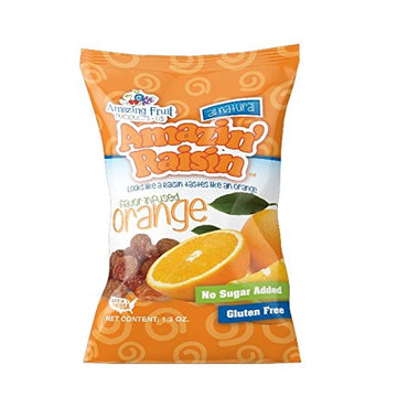 Amazin' Raisin Orange Flavor Infused Raisins Snack Pack 12 Count