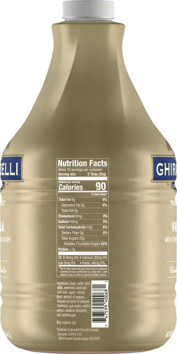 Ghirardelli Vanilla Sauce Pump Bottle, 89.9 Ounce