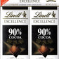Lindt Excellence Bar, 90% Cocoa Supreme Dark Chocolate, Gluten Free, Great For Holiday Gifting, 3.5 Oz, 4Count