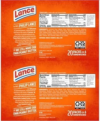 Peanut Butter Sandwich Crackers, (40 Count) Bulk Box