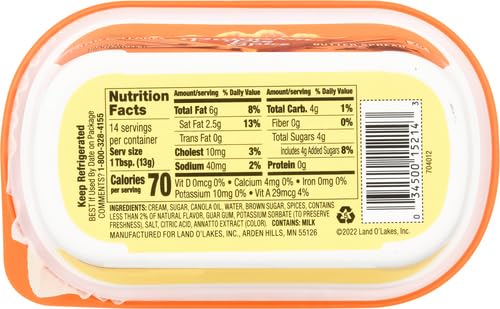 Land O Lakes Pumpkin Pie Spice Butter Spread, Spreadable, 6.5 oz tub