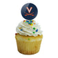 GRAPHICS & MORE University of Virginia Cavaliers Cupcake Picks Set of 6 - Multi Color Decoration Toppers for Parties and Events