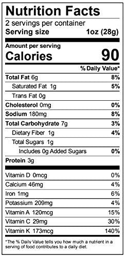 Brads Plant Based Organic Crunchy Kale, Radical Ranch, 12 Bags, 24 Servings Total