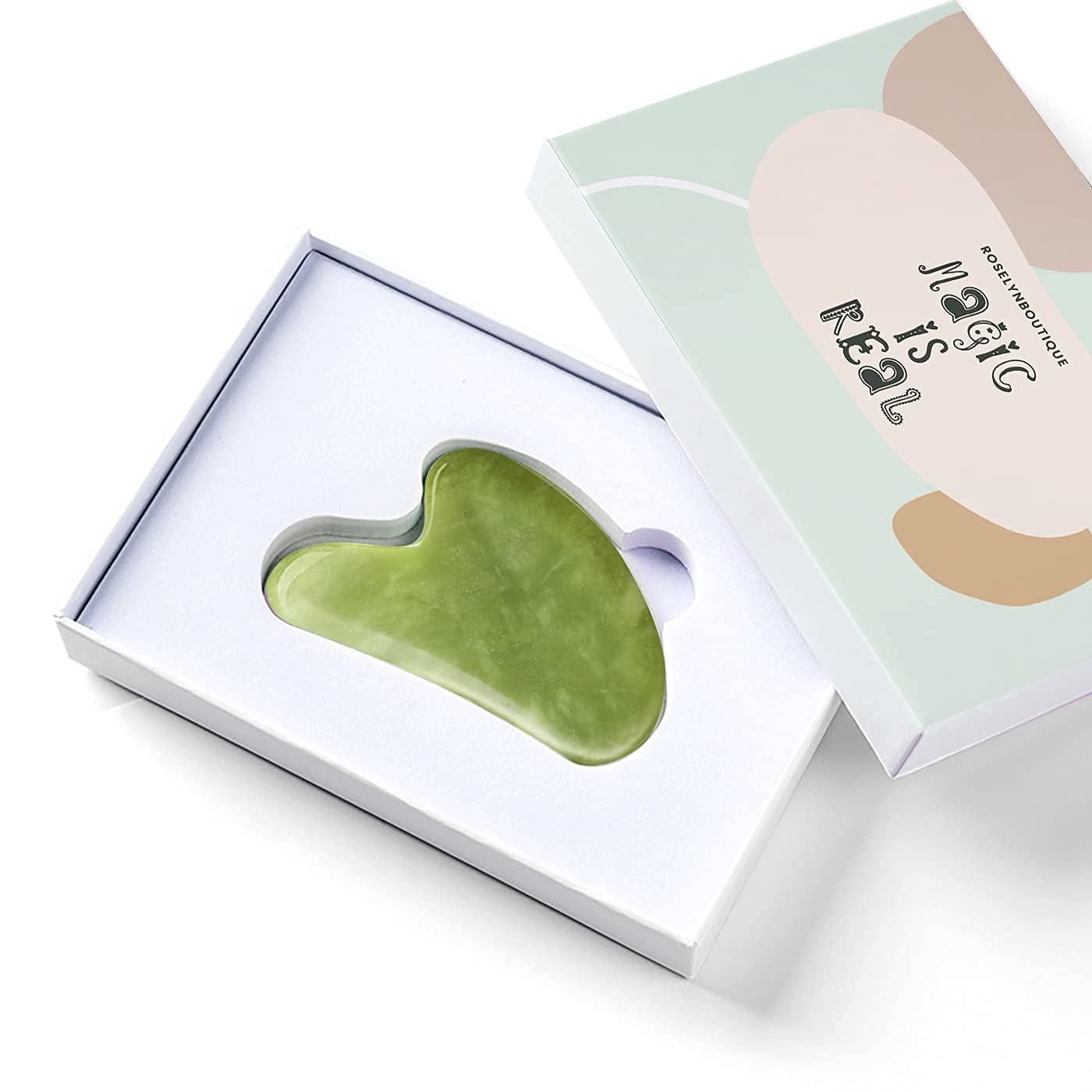 Roselynboutique Gua Sha Facial Tools - Face Massager Guasha Skin Care Tool For Men Women (Green)