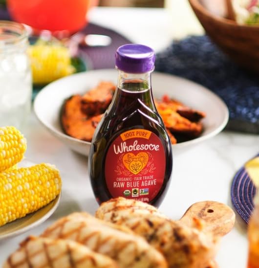 Wholesome Organic Raw Blue Agave Nectar, Fair Trade, 11.75 oz, Non-GMO, Gluten-Free, Vegan, 6 Pack