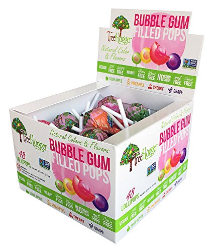 Tree Hugger Bubble Gum Filled Pops Display Box, Great For Big Fun, 48 Count