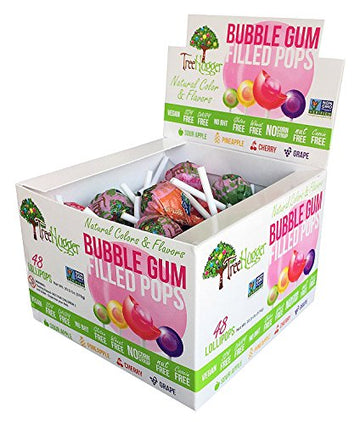 Tree Hugger Bubble Gum Filled Pops Display Box, Great For Big Fun, 48 Count