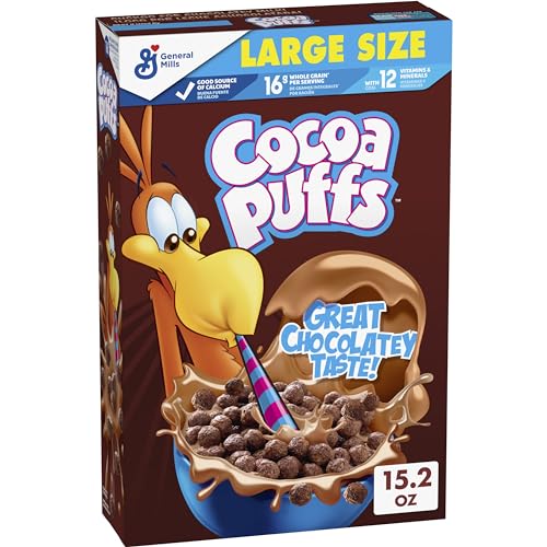 Cocoa Puffs, Chocolate Breakfast Cereal With Whole Grains, 15.2 Oz