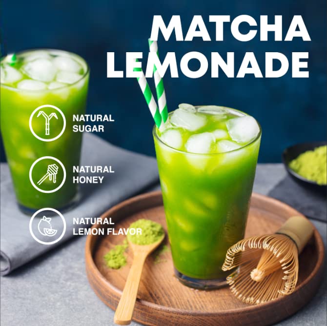 Matcha Lemonade Green Tea Powder 12Oz - Refreshing And All Natural Made With Ceremonial Japanese Matcha Powder Honey And Matural