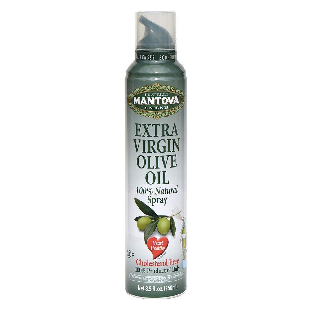 Mantova Extra Virgin Olive Oil Spray 8.5 Oz. Spray Bottle - Manage Oil Amount - Great For Salads & Cooking