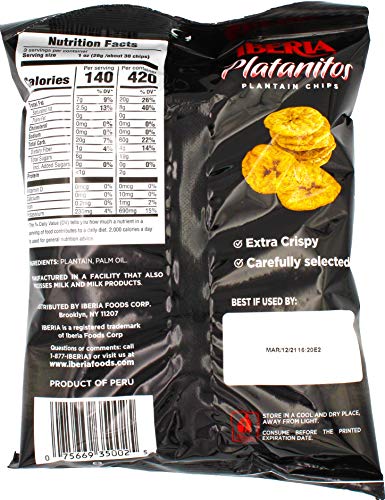 Iberia Naturally Sweet Plantain Chips, 3 Oz (Pack Of 24)