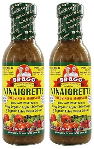 Bragg Organic Vinaigrette Dressing & Marinade, 12 Fl Oz (Pack of 2)