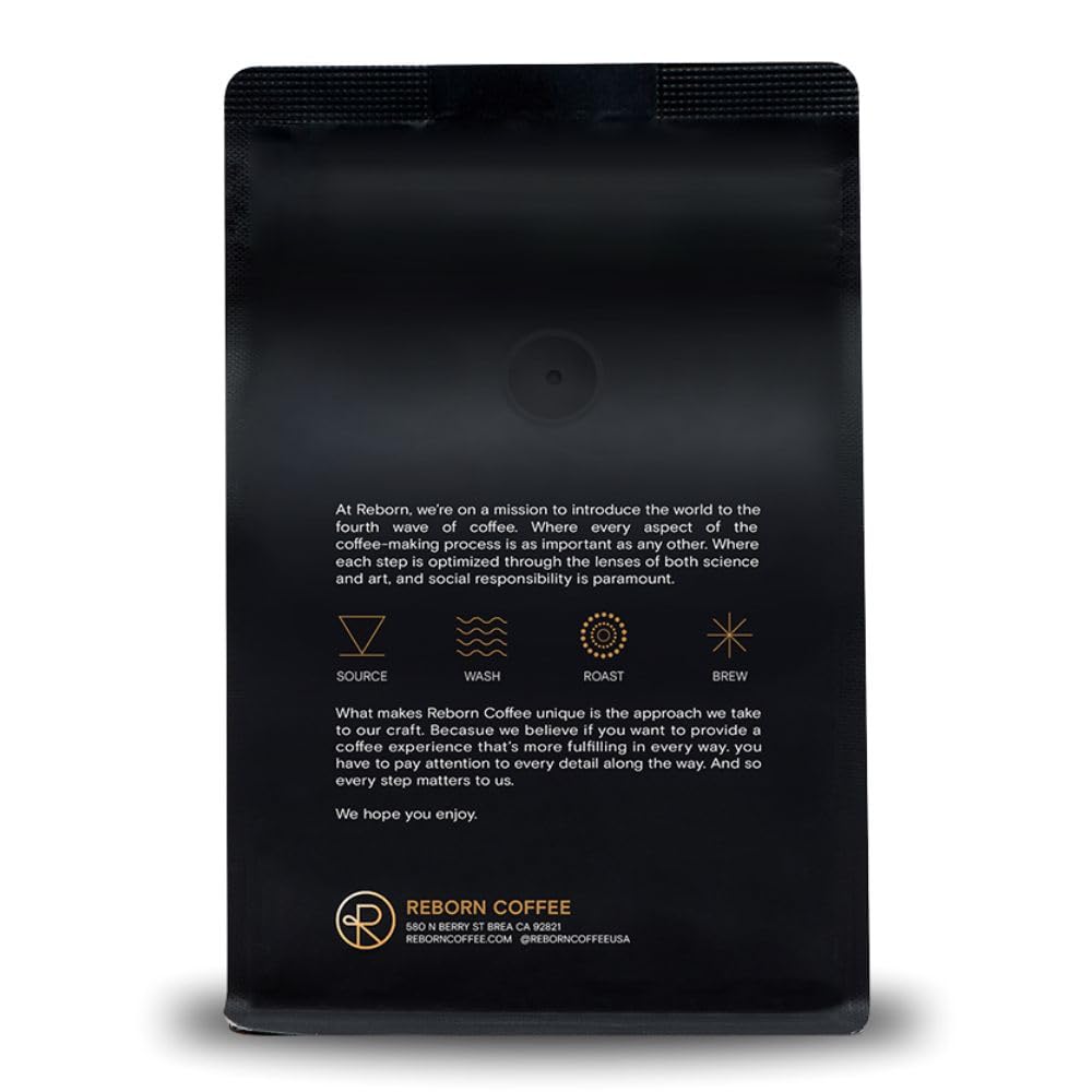 Reborn Coffee Specialty Whole Bean Coffee, Medium Roast, 12 Ounce, Colombia Black Condor Tolima, Flavor Notes of Chocolate, Nut, Citrus