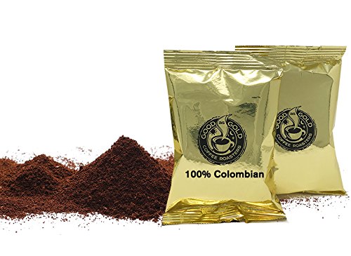 100% Colombian Coffee Pouches  Good As Gold Coffee (40/2.0Oz Pre Measured Coffee Packets)  Top-Grade 100% Arabica Medium Roast Blend