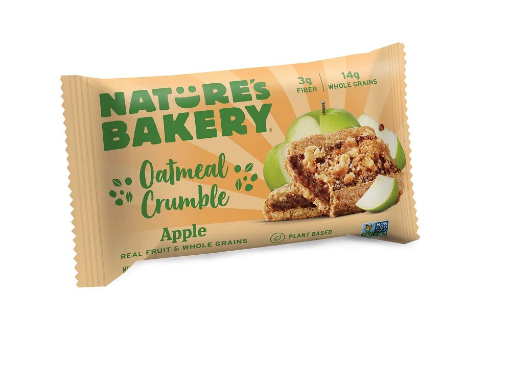 Natures Bakery Oatmeal Crumble Bars, Apple, 6-6 Count Boxes (36 Bars), Vegan Snacks, Non-GMO