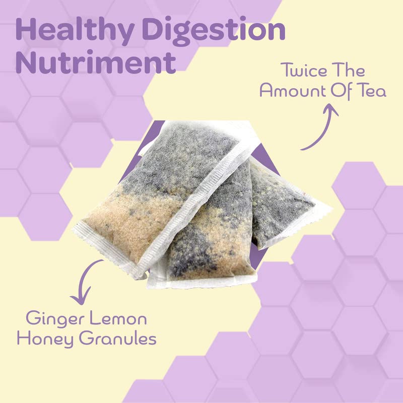 True Honey Teas Herbal Tea Bags - Caffeine Free, Organic Lemon Ginger - 24 Count