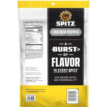 Spitz Sunflower Seeds Pack, Cracked Pepper, 16 Oz Snack Bag
