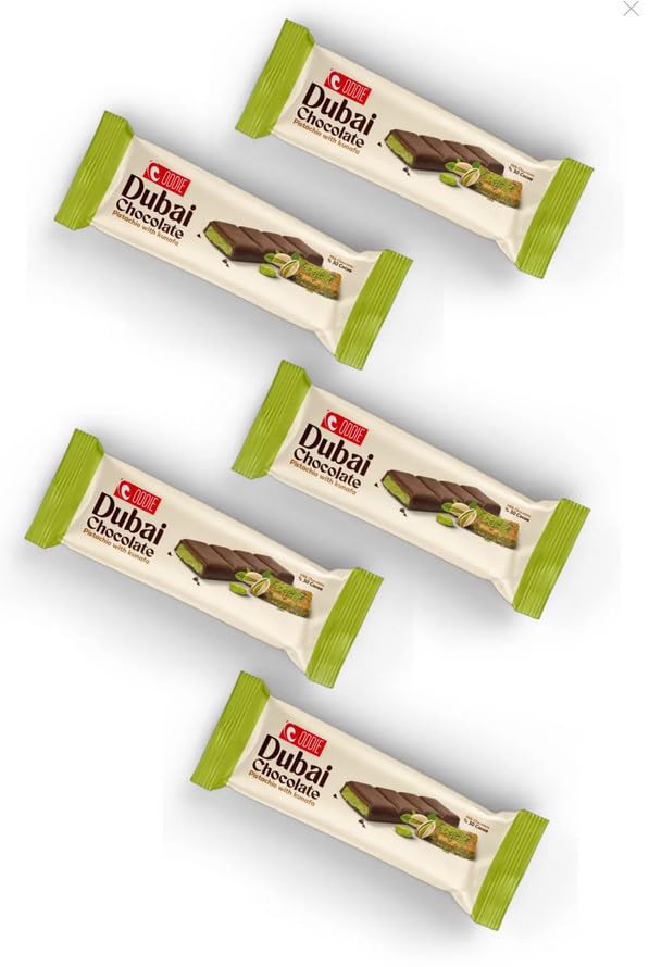 Dubai Chocolate Bar (Pack Of 24) Kunafa Pistachio Bar- 27Gr Total 1.43 Pounds.-, Perfect For Gifting, Fresh Daily Production 24