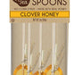 Melvillecandy Hard Candy Clover Honey Spoons Lollipop On Wooden Ball Sticks, 5 Count Bag