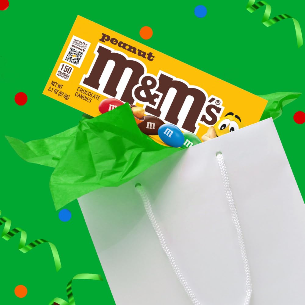 M&MS Peanut Chocolate Candy Movie Theater Box 3.1-Ounce Box