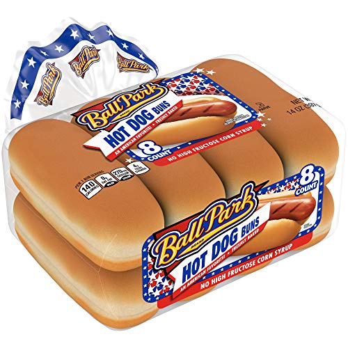 Ball Park White Hot Dog Buns, 8 Count, Hot Dog Buns, 14 Oz Bag