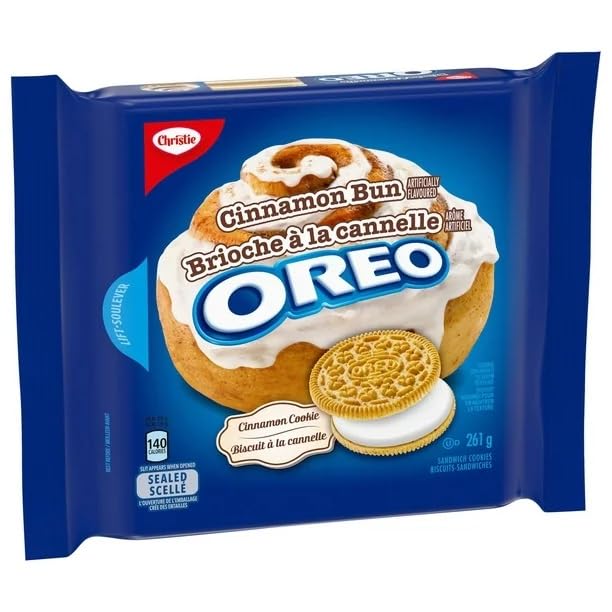 Oreo Cinnamon Bun Sandwich Cookies 261G {Imported From Canada}