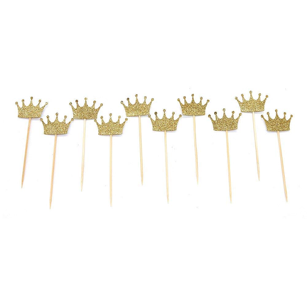 Confetti Crown Cupcake Cake Toppers Glitter,20 Pcs Cake Decoration For First Birthday, Birthday Party,Baby Shower Wedding Food D