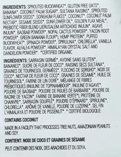 Living Intentions Organic Superfood Cereal - Banana Hemp - NonGMO - Gluten Free - Vegan - Paleo - Kosher - 9 Ounce Unit (Pack of