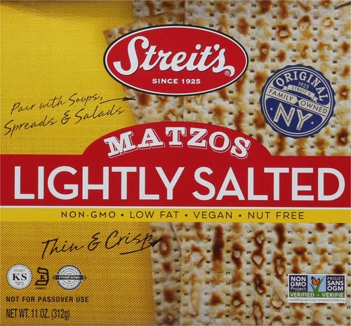 Streits Lightly Salted Matzo, 11 oz (Pack of 2)