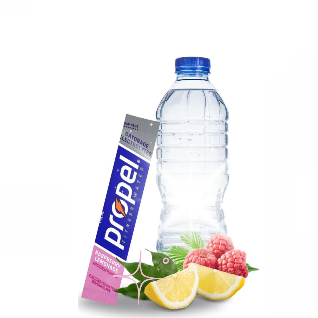 Generic Propel Powder Packets Electrolyte Hydration - Zero Sugar - Electrolyte Water Beverage Mix Powder Packets - Raspberry Lem