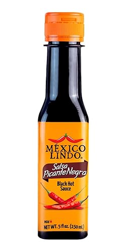 Mexico Lindo Picante Negra Hot Sauce | Light & Spicy | 8,400 Scoville Level | Great With Asian Food, Seafood & Meat | 5 Fl Oz Bottle (Pack Of 1)