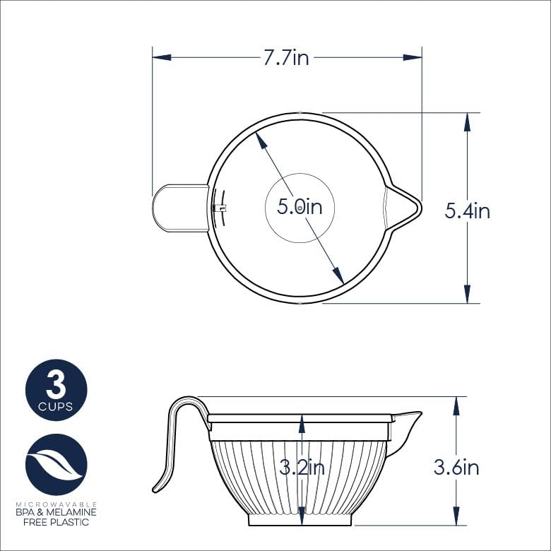 Nordic Ware Micro Mix And Melt, White, 3 Cups