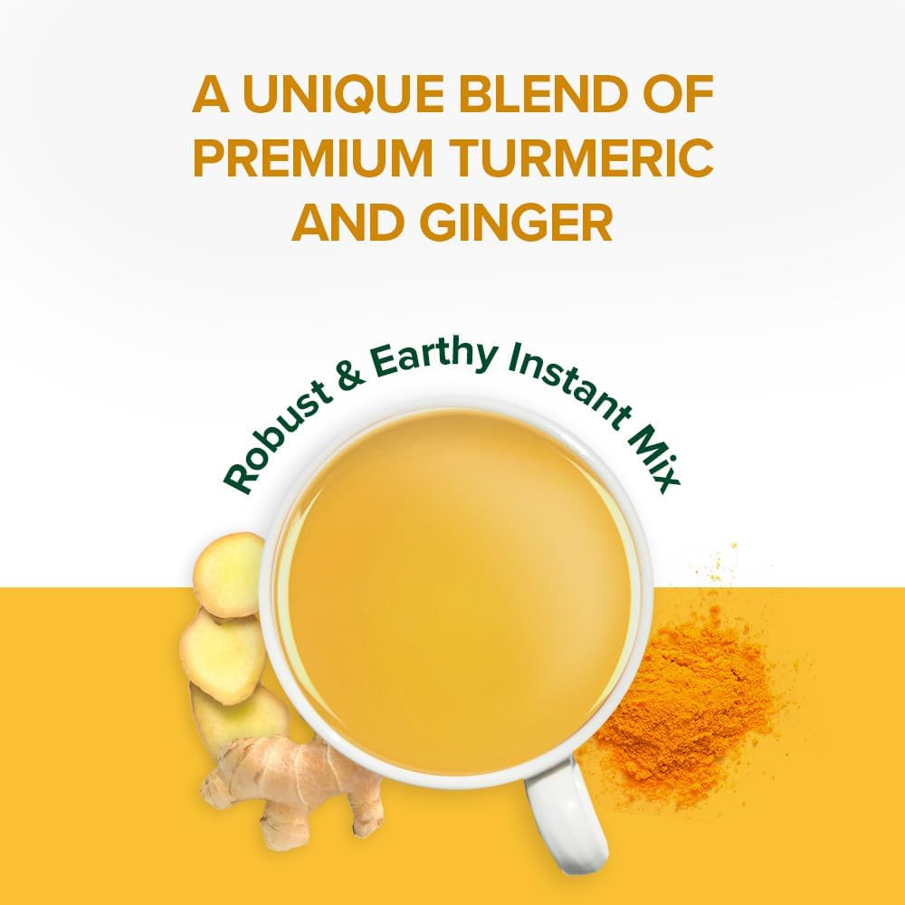 VAHDAM Golden Milk Latte Mix - Turmeric & Ginger, 3.53 oz, Caffeine Free, Non-GMO, Gluten Free, 40 Servings