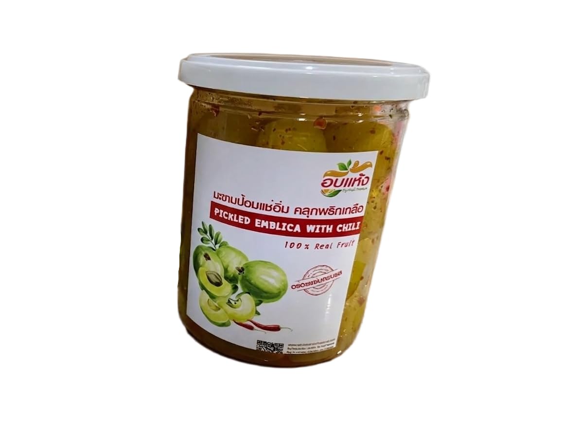 ????? Honey Glazed Indian Gooseberry with Chili and Salt - Sweet, Spicy, and Tangy Fruit Snack - Chewy Dried Amla Berries - 350g