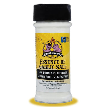 Smoke n Sanity Garlic Salt - Low FODMAP, Gluten Free, Kosher - 4 Ounce Shaker