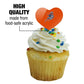 GRAPHICS & MORE Cupcake Picks Set of 6, Acrylic, Salem State University, Model CUPCAKE.HEART.CLCSSC.Z007533