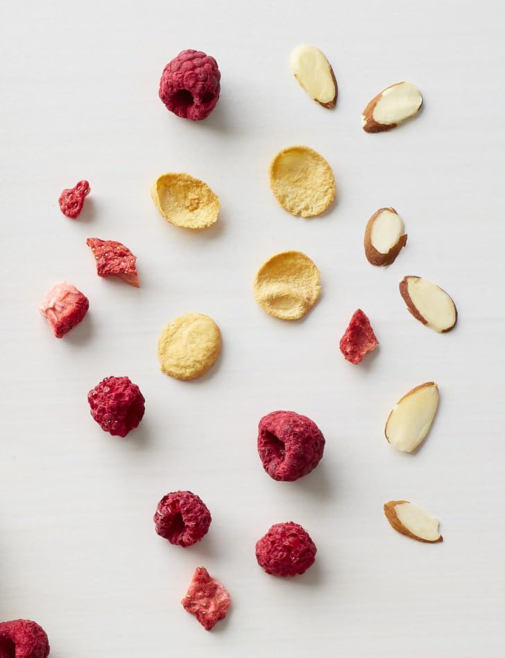 Premier Protein Mixed Berry Almond cereal, high protein cereal, protein rich breakfast or snack made with real berries and almon