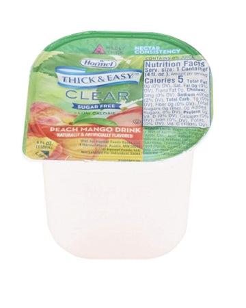 Thick & Easy Sugar Free Thickened Beverage 4 oz. Portion Cup Peach Mango Flavor Ready to Use Nectar Consistency, 78768 - Case of