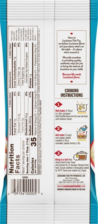 Louisiana Fish Fry Cajun Etouffee Base Mix, 2.65 oz. (Pack of 4) - Easy to Prepare Authentic Cajun Flavor at Home