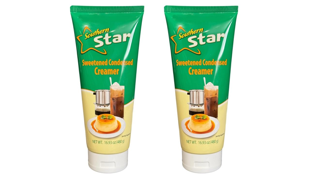2 Packs - Southern Star Condensed Milk - Sua Dac Sao Phuong Nam - 16 Oz per Bottle with 2 Bottles per Order - Product of Vietnam