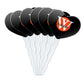 GRAPHICS & MORE Cupcake Picks Set of 6, Acrylic, Wartburg College Secondary Logo