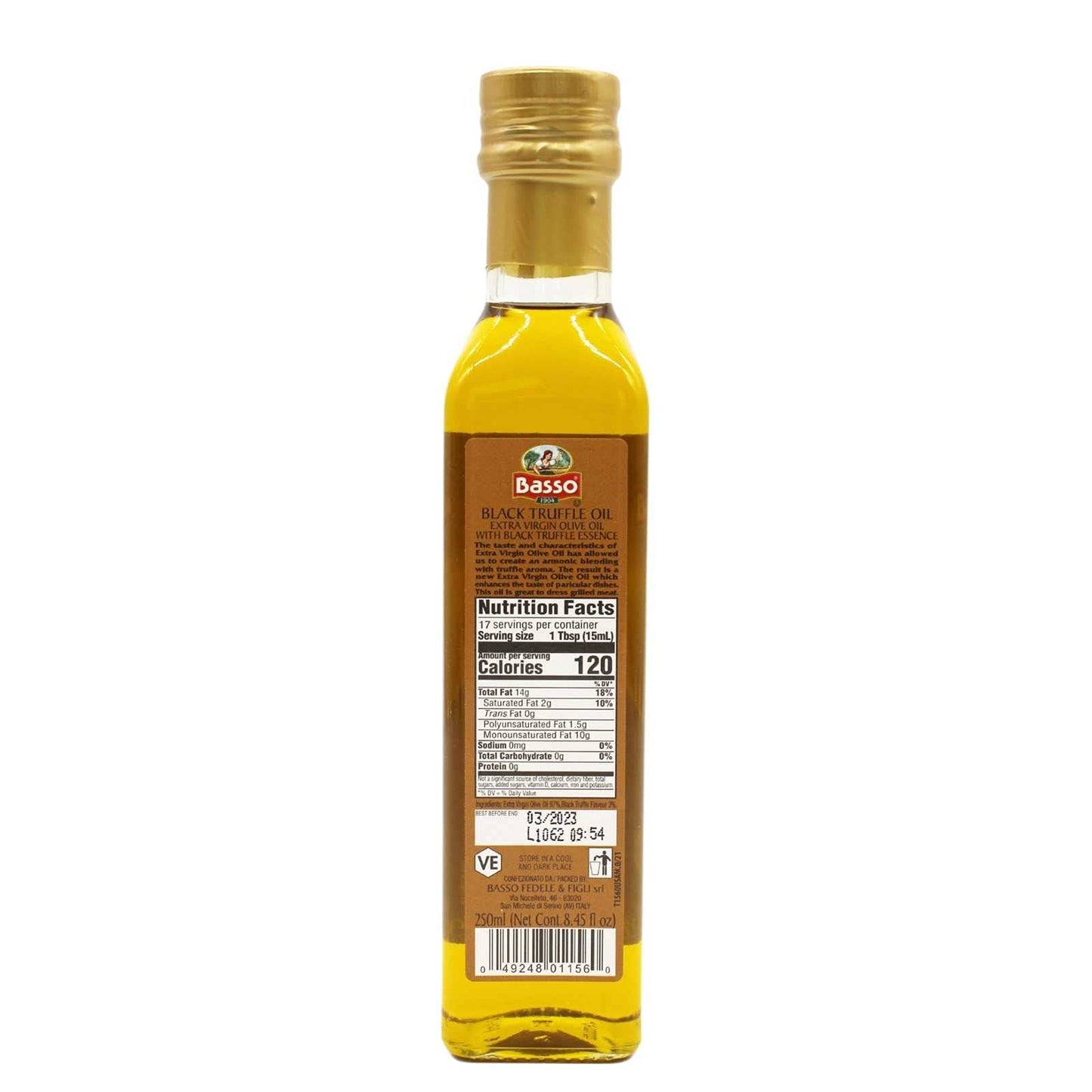 Black & White Truffle Oil Set, Large Bottle Size, 2 Bottles X 8.5Oz (250 Ml), High Concentrate,