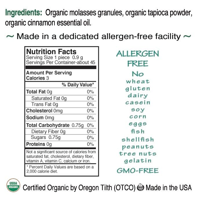 St. Claire'S Organic Herbal Pastilles, (Cinnamon, 8 Ounce Refill Bag, Over 240 Pieces) | Gluten-Free, Vegan, Gmo-Free, Plant-Bas